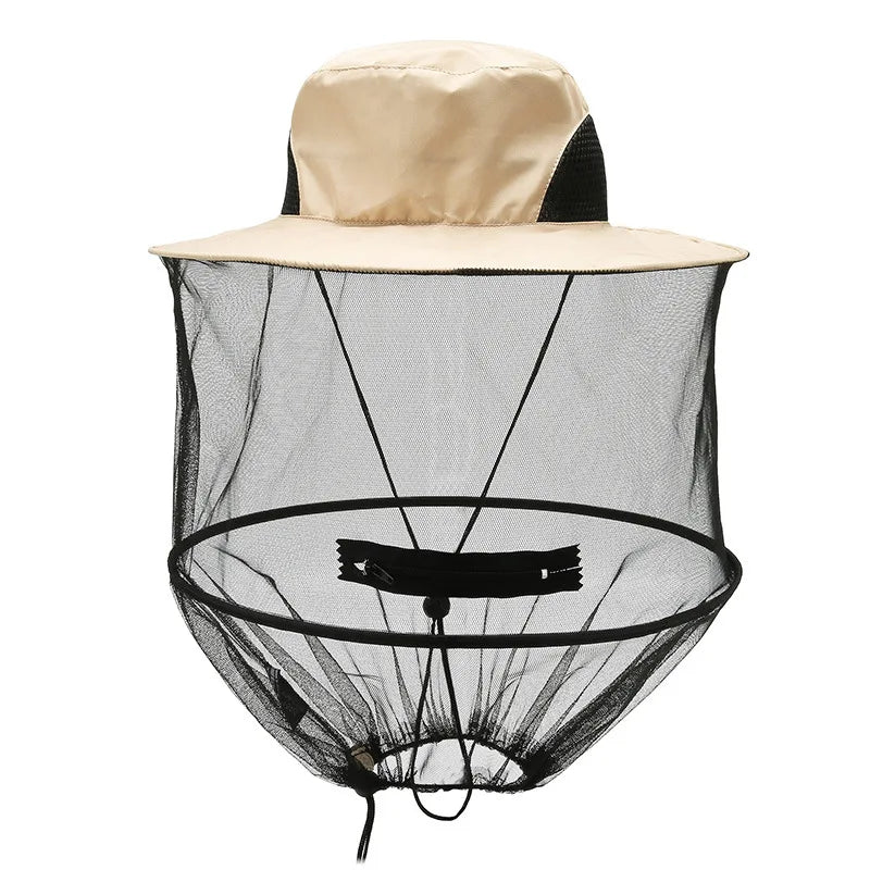 UV Protection Quick Dry Breathable Cotton Sun Hat with Mesh Hood Veil for Outdoor Activities