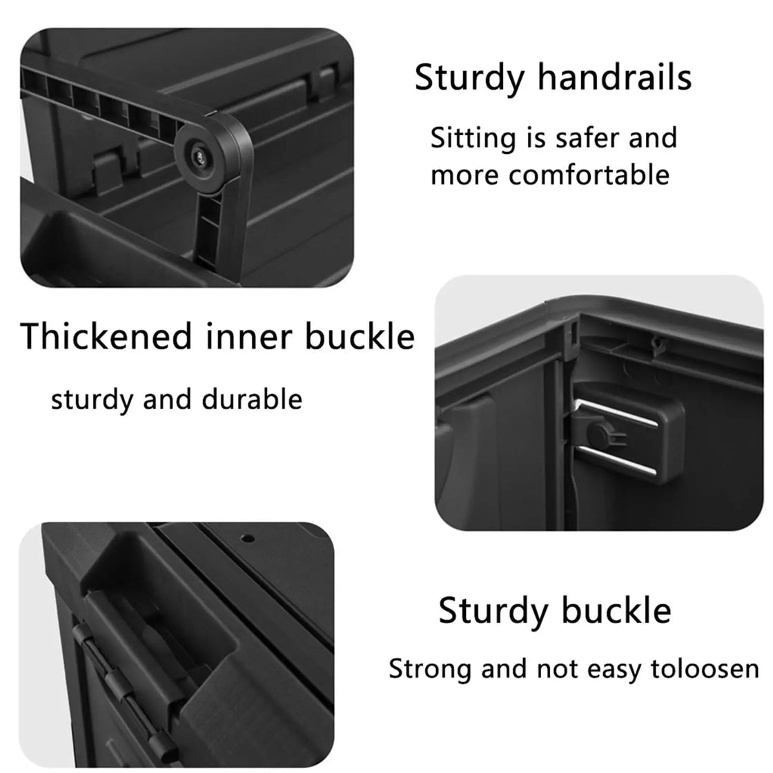 Multifunctional Foldable Outdoor Camping Storage Box - Durable PP Material, Rectangle Shape, 58x34x34cm