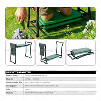 VTX-1643685 Foldable Metal Eco-friendly Outdoor Garden Kneeler Seat Tools Tool Kit Galvanized Steel, Metal 23.6 x 10.6 x 19.3 in