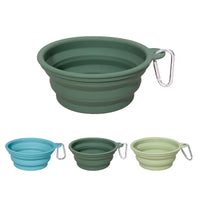VTX-7842597 Pet Folding Silicone Bowl Outdoor Easy Washable Foldable Dog Collapsible Puppy Carabiners Silicone, Food Grade