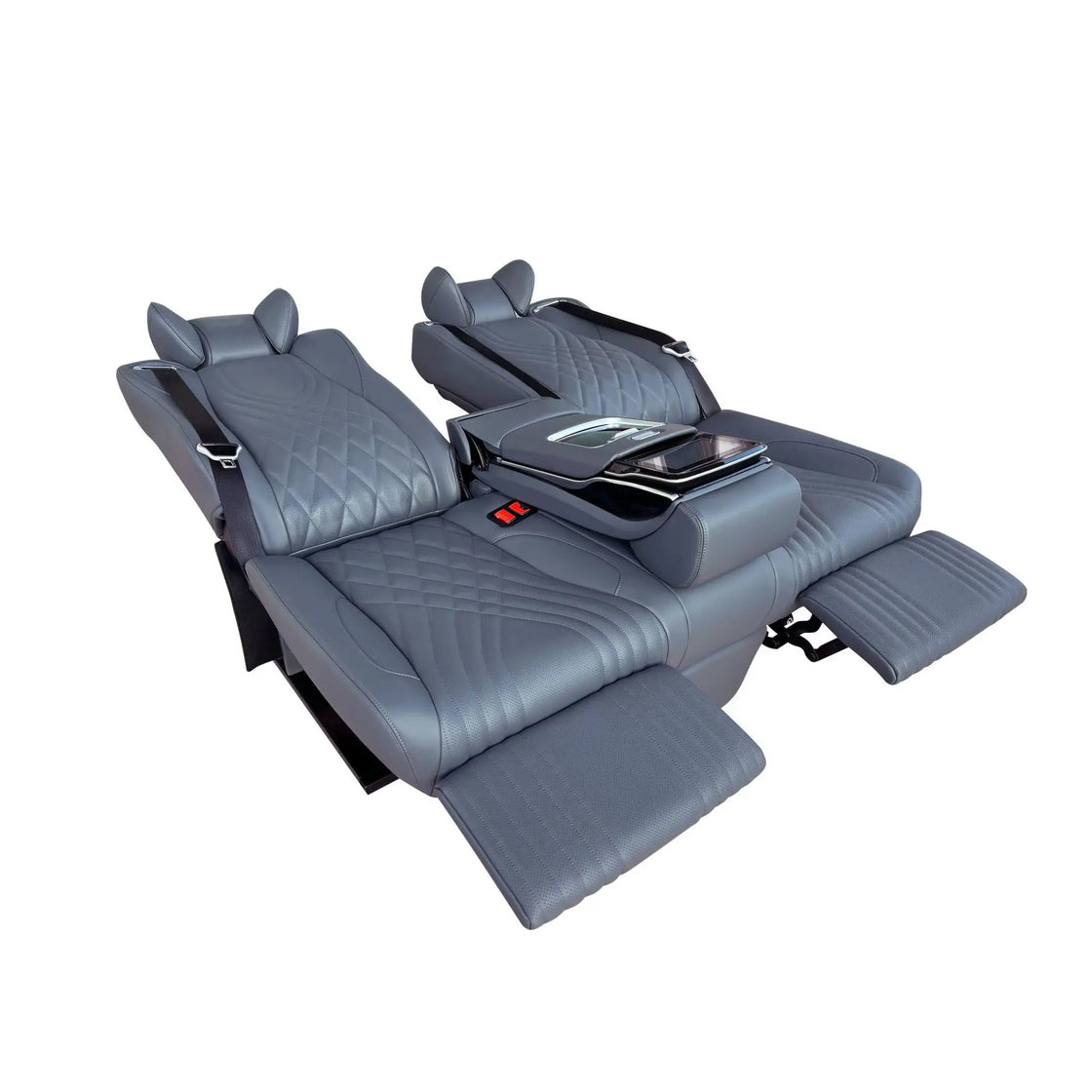 Vito Alphard MPV Rear Seat Butterfly-style Sofa Bed with Reclining Functionality and Napa Leather Upholstery