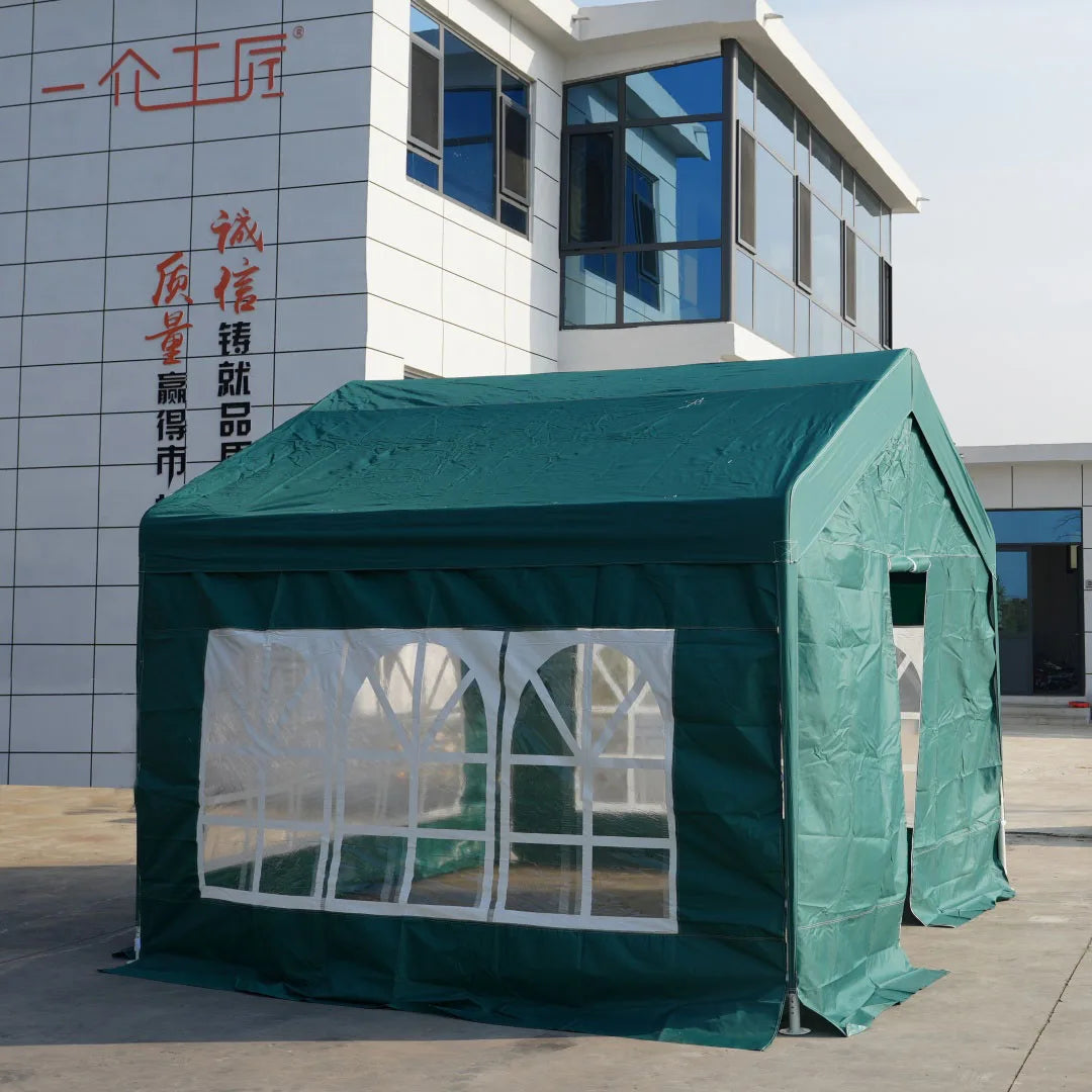 Outdoor Portable Foldable Canopy Tent for Rain and Sun Protection, 2X2m to 3X6m Sizes, Oxford Fabric, Iron Frame
