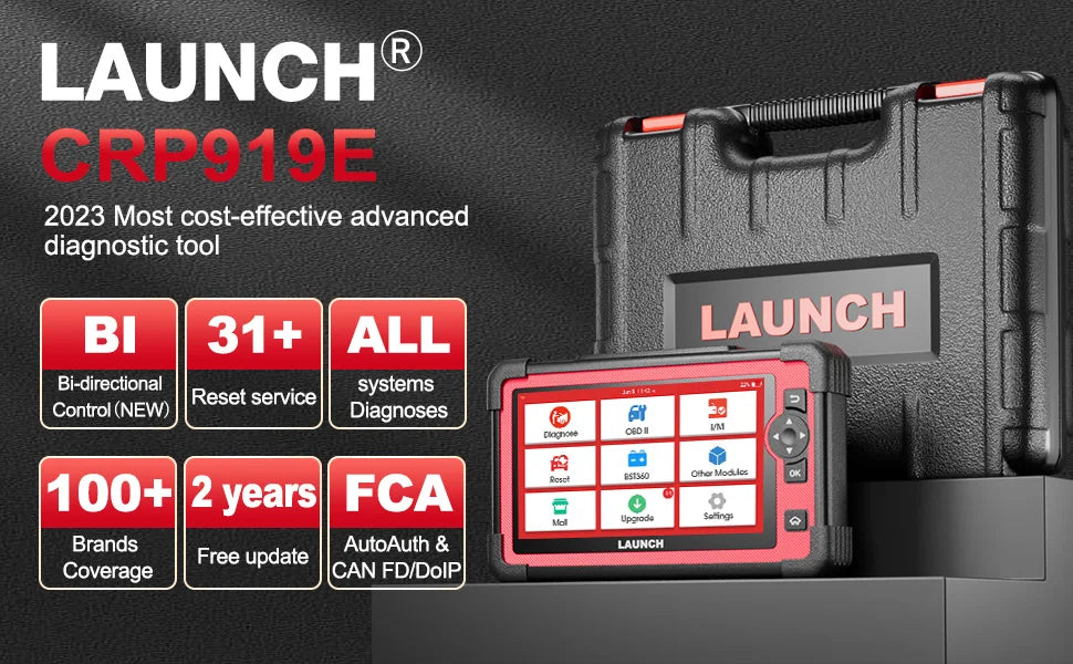 LAUNCH X431 PRO TT Bidirectional Scan Tool with DBSCar VII Connector, 37+ Reset Functions, ECU Online Coding, CANFD Key IMMO