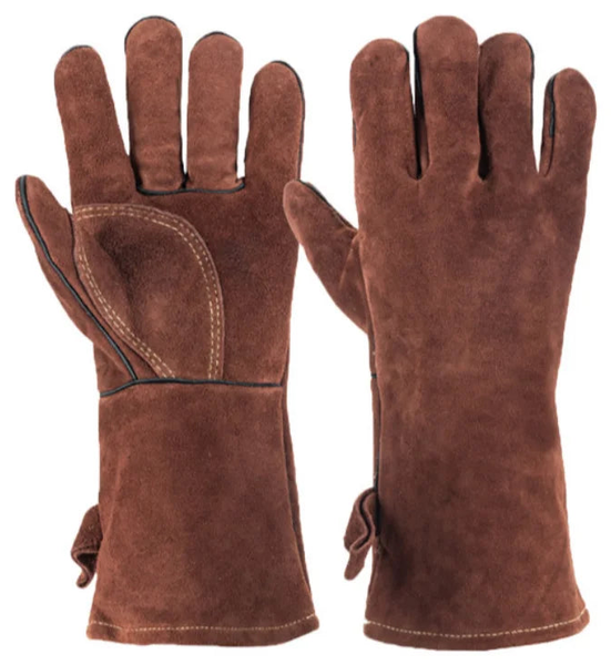 VTX-6792741 Oven Mittens Ox Hide Cowhide Heat Resistant Fire Proof Cooking Certificate Silicone Gloves Kitchen BBQ Mitts