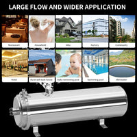 VTX-9906981 1000L/H Manual RV Household SS304 UF Water Purification System High Flow Pure 304 Stainless Steel Home Decor Gifting