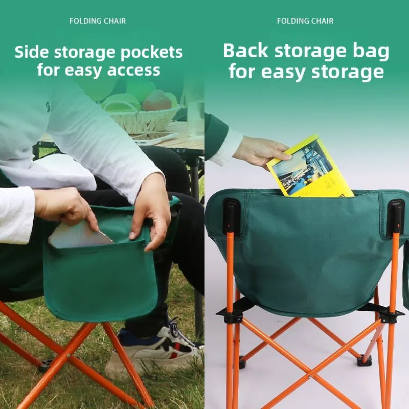 Folding Moon Chair for Outdoor Use - Portable Camping, Fishing, and Picnic Stool