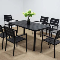 VTX-3445925 Modern All-weather HDPE Patio Garden Set Restaurant Dining Table Chair Outdoor Furniture Park Use Living Room Balcony