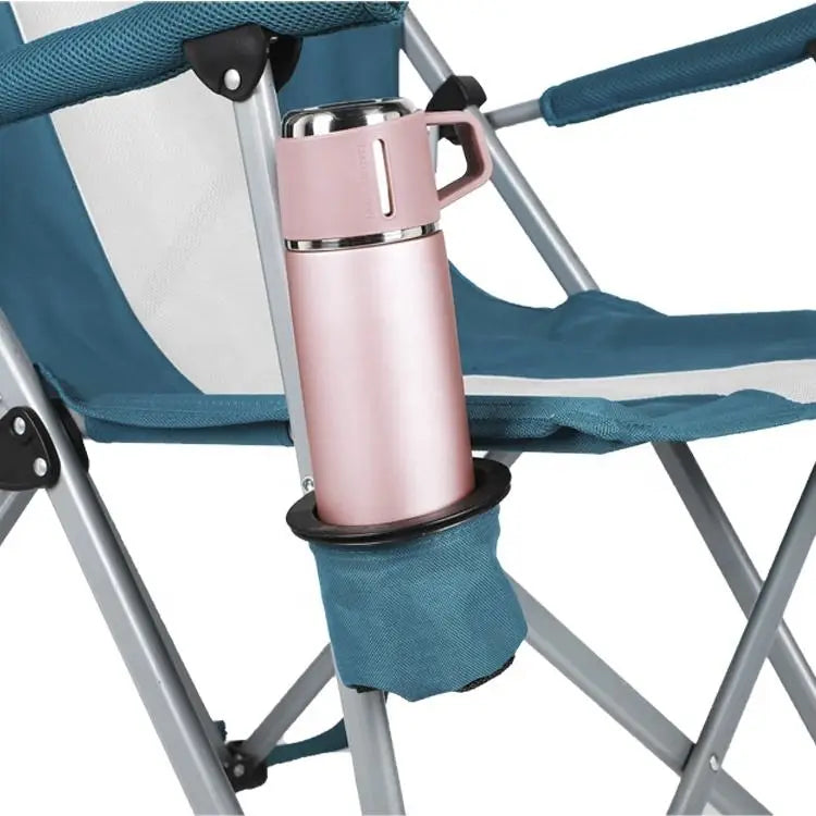 Portable Heavy-Duty Steel Frame Folding Camping Chair, 600D Oxford Fabric, Collapsible Design, Iron Frame, Custom Color Options