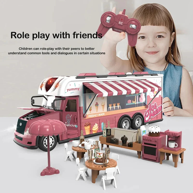 2.4G Remote Control Recreational Touring Truck with Table and Chair, Model HH333438