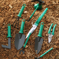 VTX-1545381 10-Piece Multi-Functional Home Garden Tools Set Flower Pruning & Vegetable Potting Includes Pots Planters Decor