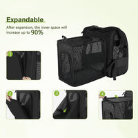 VTX-3746213 Cat & Small Dog Outdoor Portable Lightweight Expandable Pet Travel Double-Shoulder Backpack Zipper Closure Home Decor