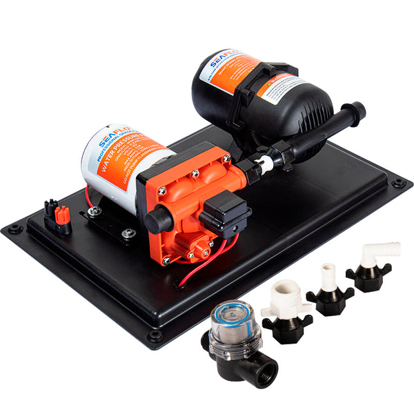 VTX-4920485 RV Water Pump System Kit 12V 24V Diaphragm Pressure Tank Stable Supply Camper Van Caravan Marine Boat Home Decor
