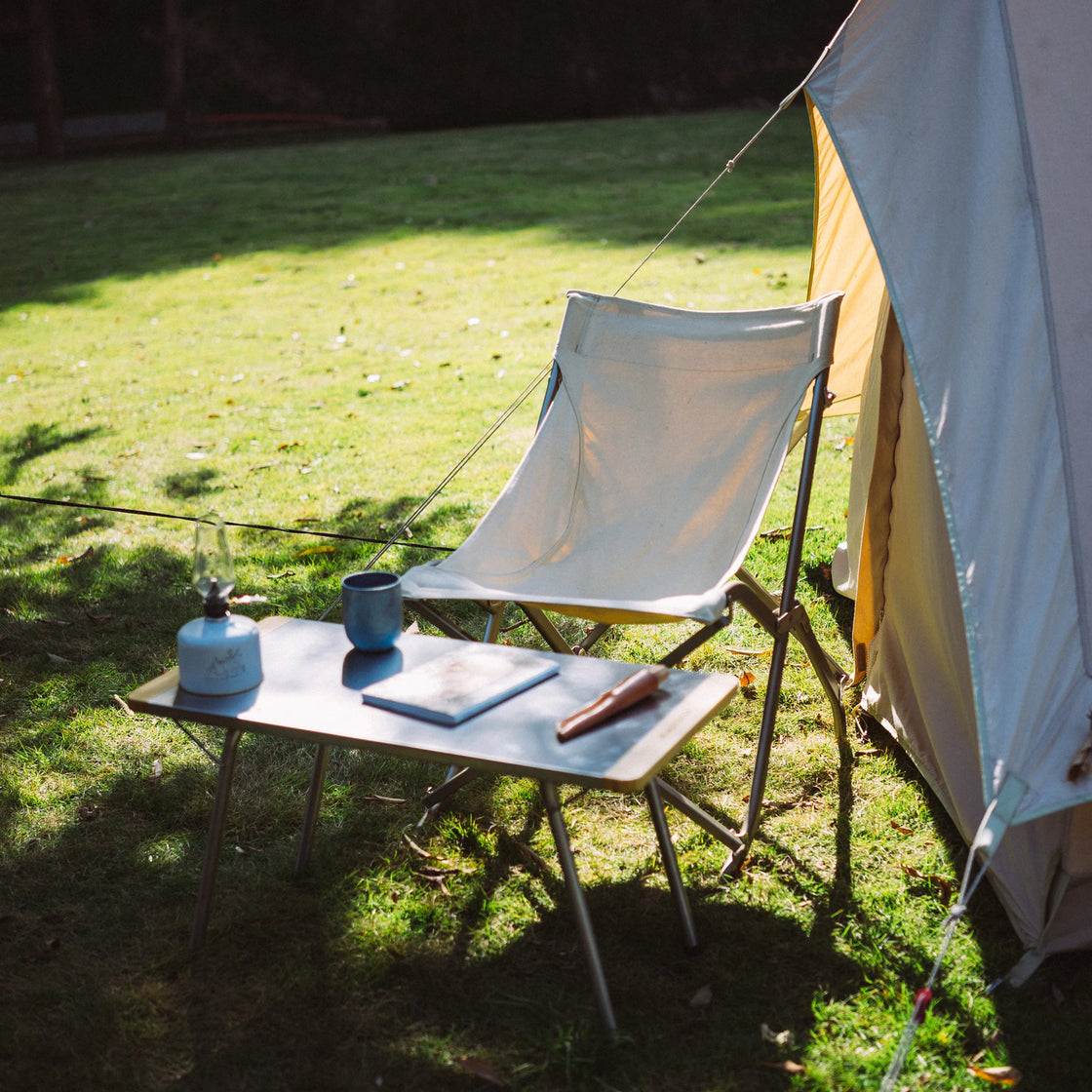 Multifunctional Folding Table - Stainless Steel Outdoor Camping Table, Portable and Foldable, 70x34x38cm