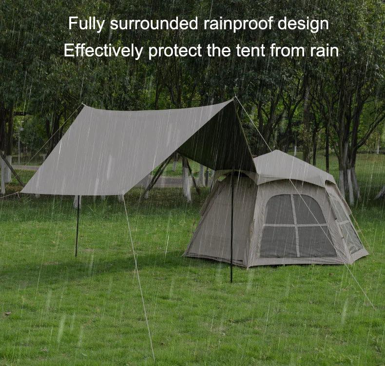 Automatic Outdoor Camping Tent for 3-4 People, Waterproof, Portable, Quick Opening, Four-Season Use