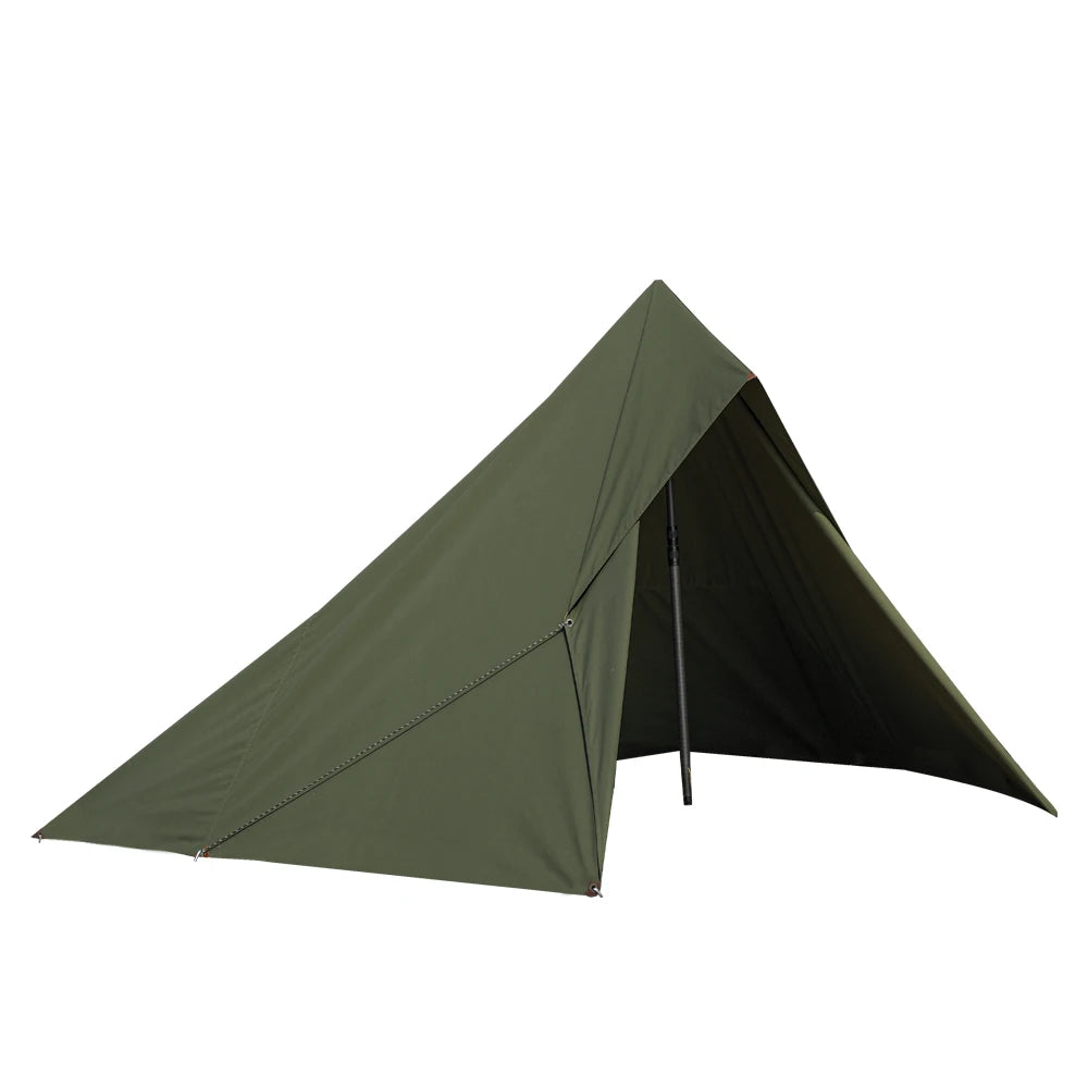 Outdoor Camping Tarpaulin Sunshade Cloth Shelter, Forest Green, 2.8m x 3m, Waterproof TC Cotton, Four-Season Use