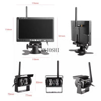 VTX-8170277 7" Wireless Waterproof Backup Rear View Reverse Camera Monitor Parking System Night Version RV Truck Trailer Bus DC