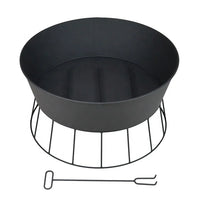 VTX-1840293 22 Inch Wood Burning Garden Charcoal Heater Fireplace Camping Fire Pit Portable Bowl Keep Warm Outdoor Kitchen Home