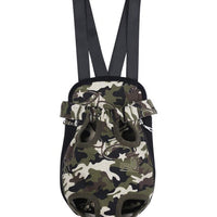 VTX-7545125 Adjustable Fashion Pet Chest Backpack Small Dogs Cloth Canvas/Mesh Zipper Closure Printed Pattern Front Back Use