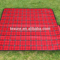 VTX-3675301 Waterproof Foldable Picnic Rug Camping Outdoor Mat Backyard Park Waterproof Nylon Backing Portable 50"x58" Bedroom