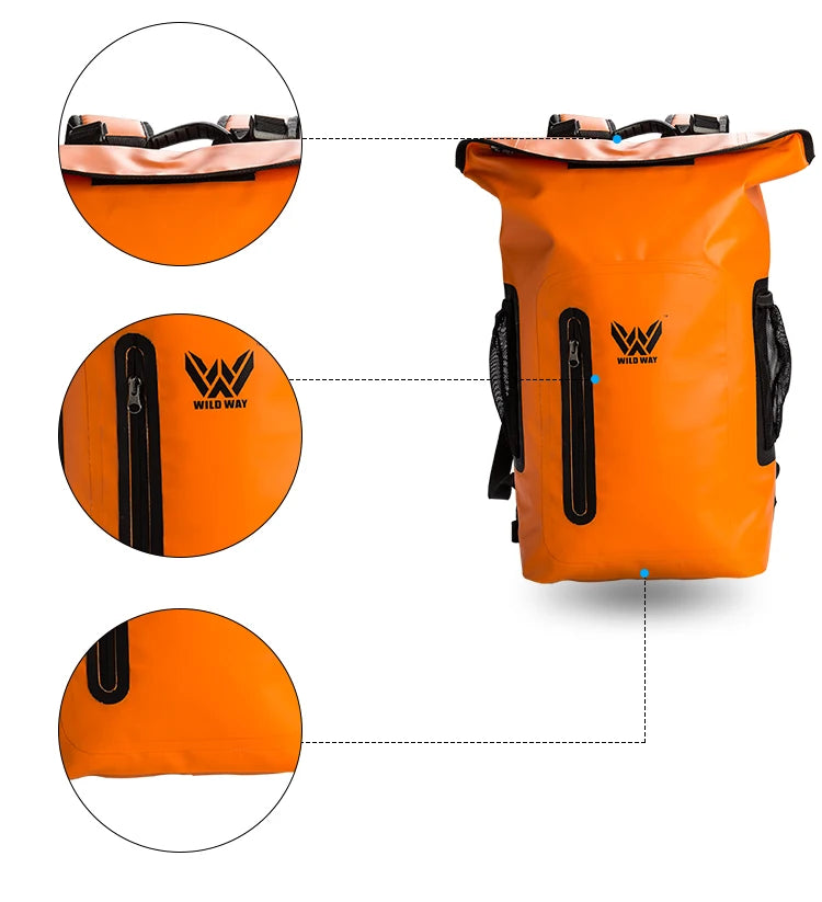 Waterproof Outdoor Hiking Backpack YT-008, 15L/20L Capacity, PVC Material, Multiple Colors Available