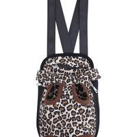 VTX-7545125 Adjustable Fashion Pet Chest Backpack Small Dogs Cloth Canvas/Mesh Zipper Closure Printed Pattern Front Back Use