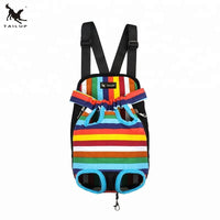 VTX-7545125 Adjustable Fashion Pet Chest Backpack Small Dogs Cloth Canvas/Mesh Zipper Closure Printed Pattern Front Back Use