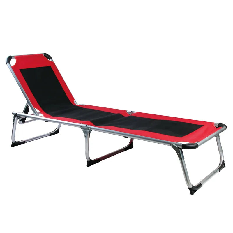 Lightweight Aluminum Portable Sleeping Cot with Pillow, Modern Design, 190x58x28 cm
