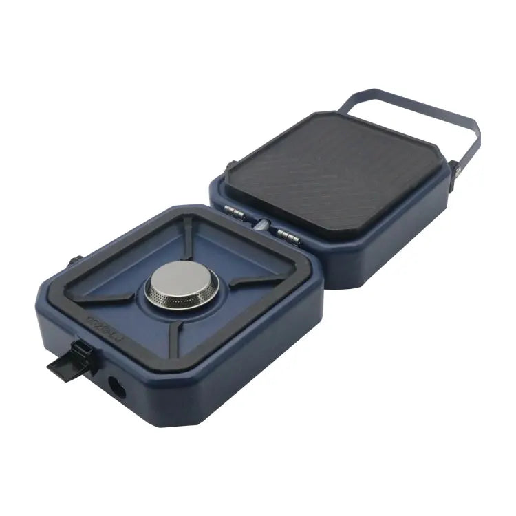 Portable Stainless Steel Gas Stove for Camping and Outdoor Cooking, Foldable Design, Propane and Butane Compatible, 3-5 Stove Capacity