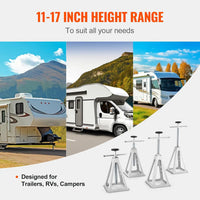 VTX-4527269 VEVOR RV Stabilizer Jacks 4 Pack Aluminum Leveling Stack Travel Trailer Camper Single Screw 6000 Lbs Adjustable 11/17