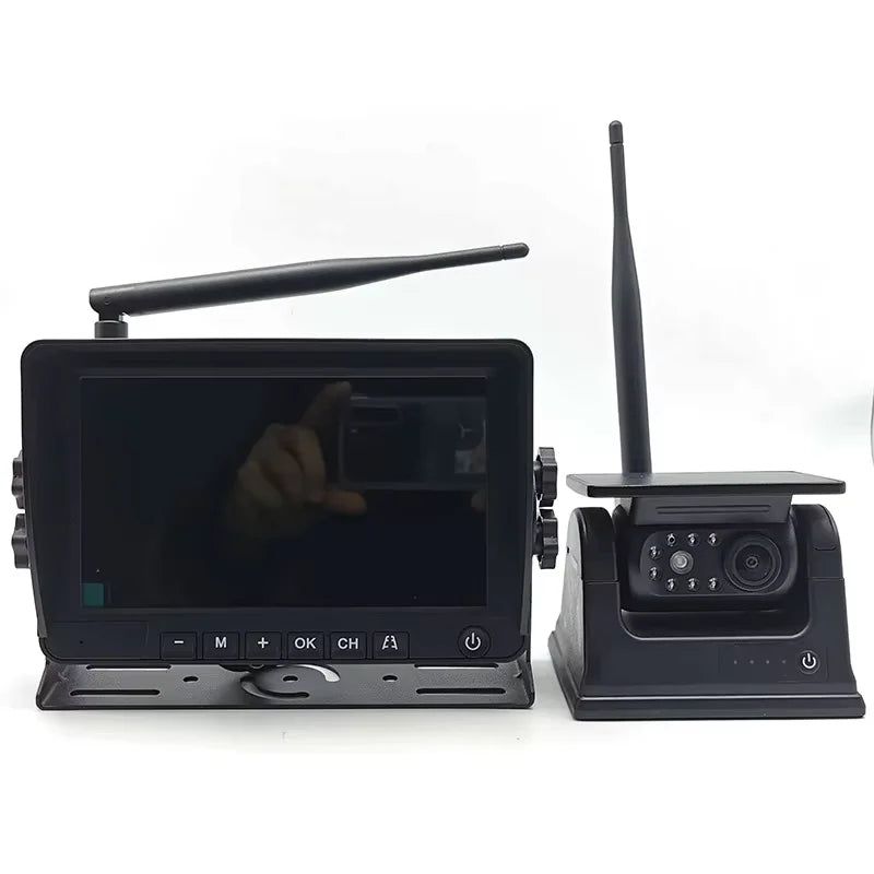 Magnetic Solar Energy Dash Cam Backup MDVR System Wireless Wifi Camera for Car Truck RV Trailer Bus