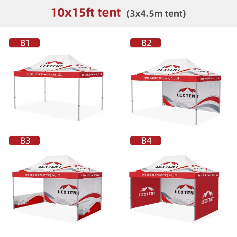 Durable Aluminum 10x10 Outdoor Trade Show Canopy Tent with Custom Logo Print
