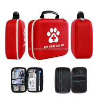 VTX-7514917 Pet First Aid Kit Storage Bag-Emergency Survival Dogs Cats Eco-Friendly Foldable Zipper Closure Includes Ice Pack