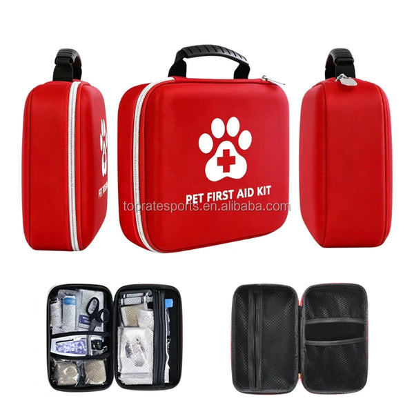 VTX-7514917 Pet First Aid Kit Storage Bag-Emergency Survival Dogs Cats Eco-Friendly Foldable Zipper Closure Includes Ice Pack
