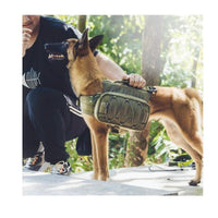 VTX-8699941 Multi-Functional Tactical Polyester Dog Harness Backpack Reflective Alloy Heavy-Duty Hiking Running Camping Outdoor