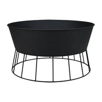 VTX-1840293 22 Inch Wood Burning Garden Charcoal Heater Fireplace Camping Fire Pit Portable Bowl Keep Warm Outdoor Kitchen Home