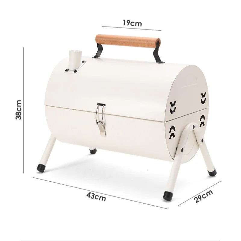 Compact Portable Charcoal BBQ Grill for Outdoor Cooking and Camping