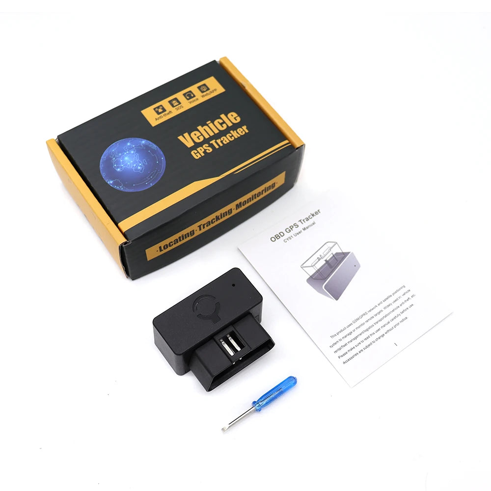 OBD2 GPS Tracker CY01 - Real-Time Vehicle Location Monitoring, Anti-Theft Device, Wireless, Plug-and-Play