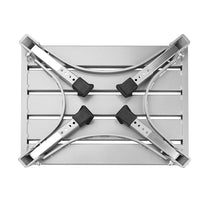 VTX-0890021 Aluminum RV Step Stool Adjustable Height Folding Platform Non-Slip Rubber Feet Supports up to 1500lbs Patio Garden