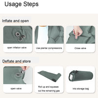 VTX-2054181 Lightweight Camping Sleeping Pads Outdoor Hiking Adventure Built-in Pump Air Mattress Polyester Modern Portable