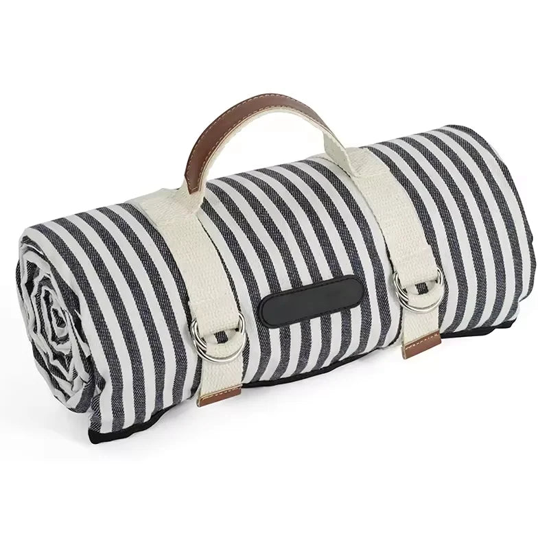 VTX-3642533 Folding Picnic Beach Mat INS Wind Canvas Handle Moisture-Proof Outdoor Activities Like Hiking Camping Bedroom Living