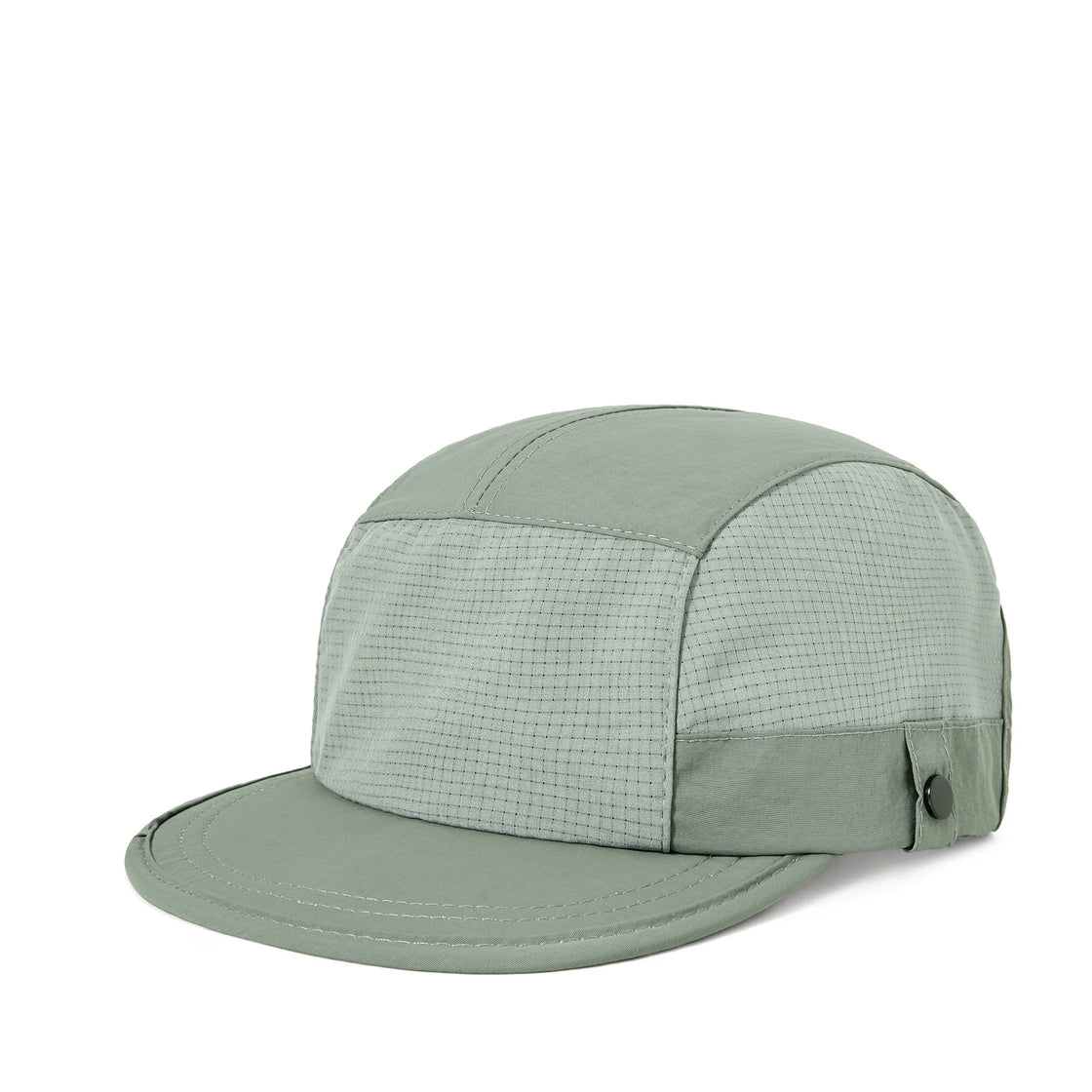 Unisex Five-Panel Mesh Snapback Baseball Cap for Outdoor Sports and Camping