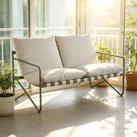 Modern Minimalist Sofa Set with Cushions for Courtyard Leisu