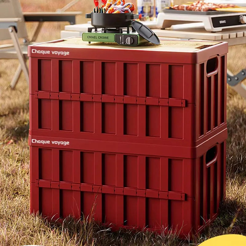 Foldable Plastic Beverage and Snack Storage Basket for Car Trunk and Outdoor Use