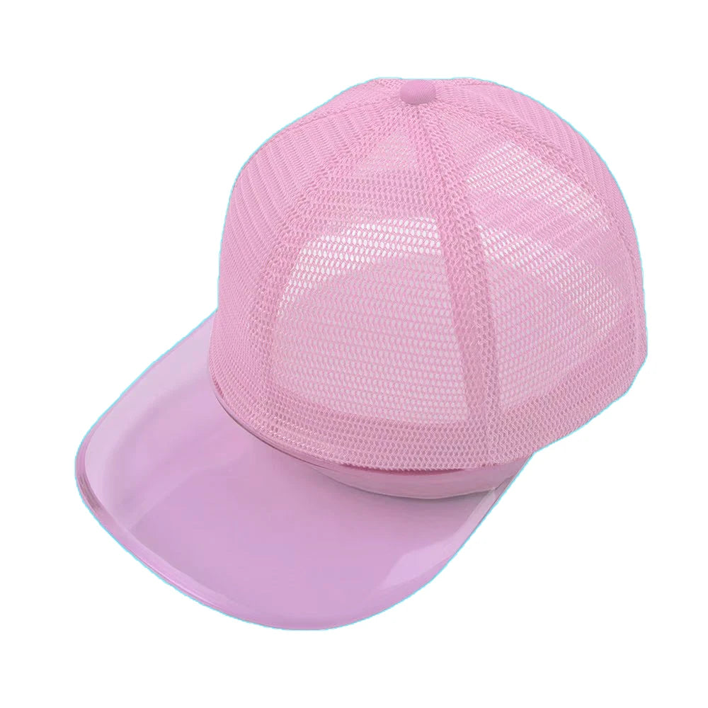 Lightweight UV Protection Waterproof Sports Cap for Adults, 5-Panel Design, Breathable TPU Nylon Mesh Sun Hat for Outdoor Activities