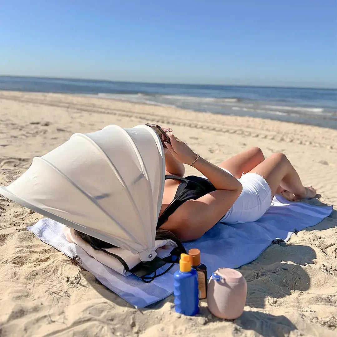 Outdoor Portable Sun Protection Face Cabana Sun Shade, Model SYC-021, Lightweight Polyester, UV Protection, Quick Automatic Opening