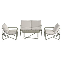 Modern Minimalist Sofa Set with Cushions for Courtyard Leisu