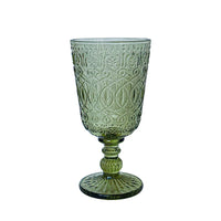 Wholesale OEM Classic Durable Glass Wine Goblet Embossed Des