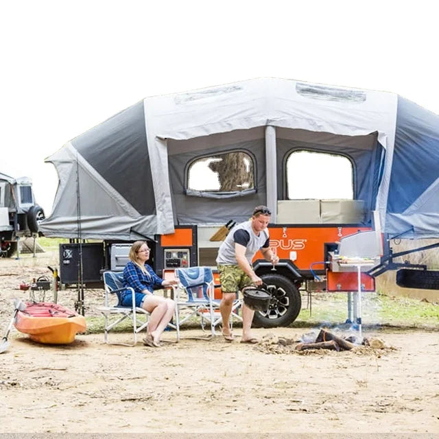 Custom Waterproof Canvas Folding Inflatable Pickup Camper Off-road Travel Trailer 3916x1682x1584mm