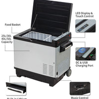 VTX-1446693 RV/Vehicle/Truck Cooler Box 40L Built-in Lithium Battery Car Fridge Freezer Picnic Camping Pull Rod Hiking Travel