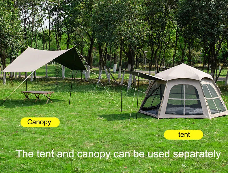 Automatic Outdoor Camping Tent for 3-4 People, Waterproof, Portable, Quick Opening, Four-Season Use
